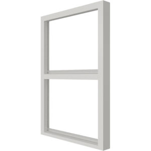 Vast raam | 2 vakken verticaal | pvc